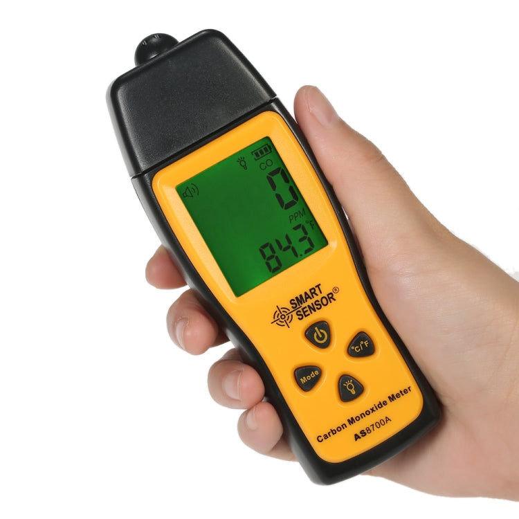 Smart Sensor AS8700A Misuratore portatile di monossido di carbonio Analizzatore digitale rilevatore di perdite di CO ad alta precisione, Allarme sonoro, Intervallo: 0-1000 ppm Smart Sensor AS8700A Misuratore portatile di monossido di carbonio Analizzatore digitale rilevatore di perdite di CO ad alta precisione, Allarme sonoro, Intervallo: 0-1000 ppm